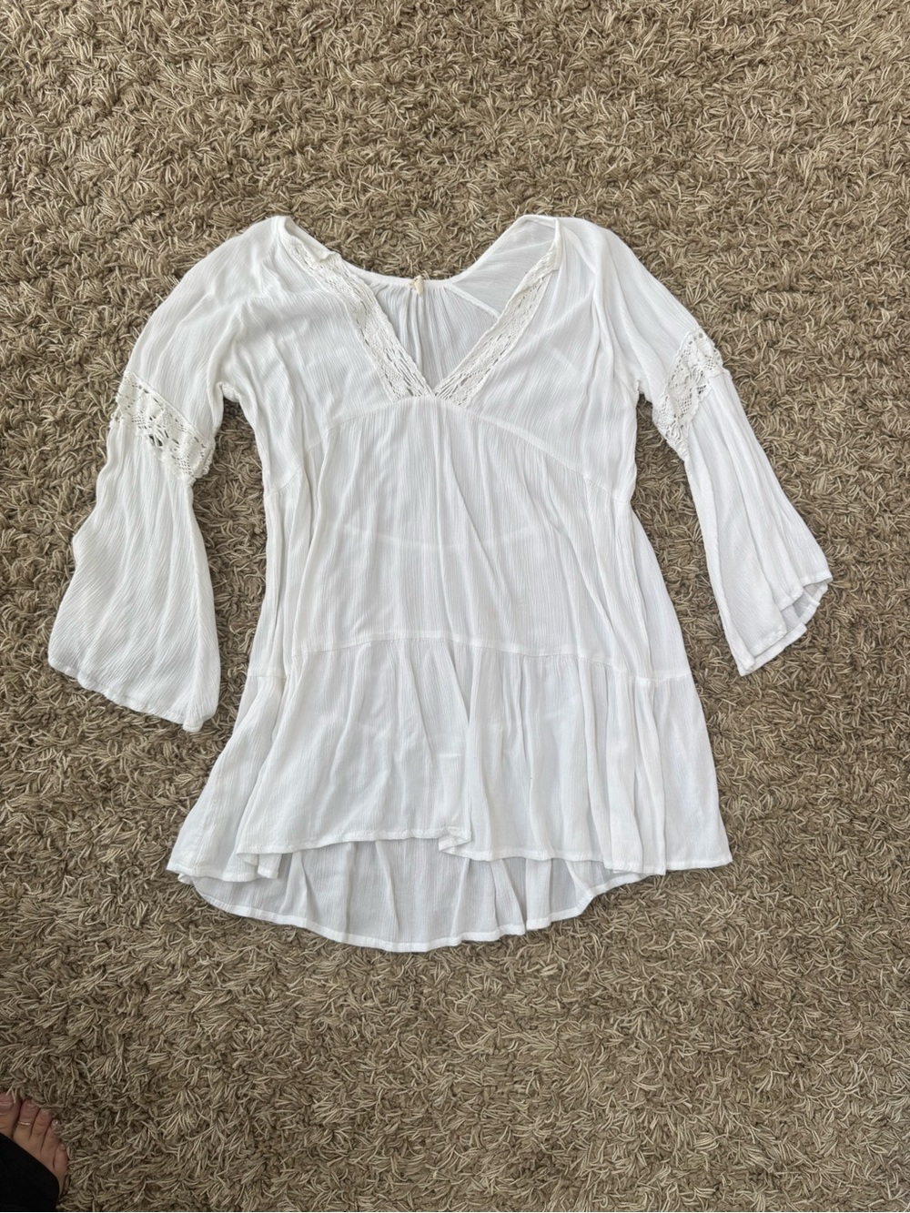 Women's White Tunic Coverup Dress
